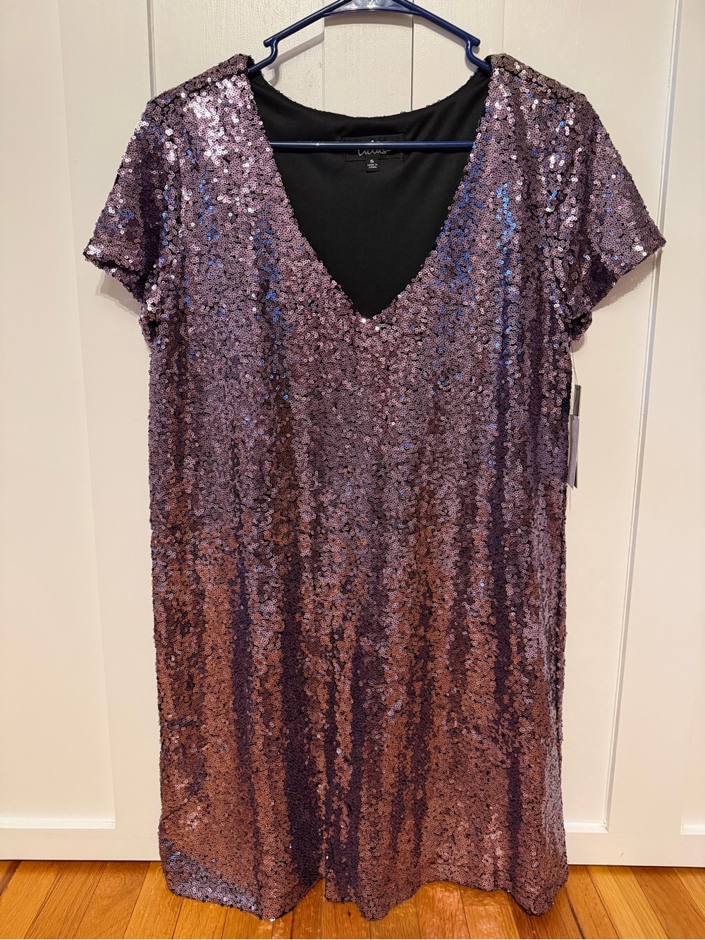 Lulus Light Up The Night Lined Lavender Sequin Shift Dress